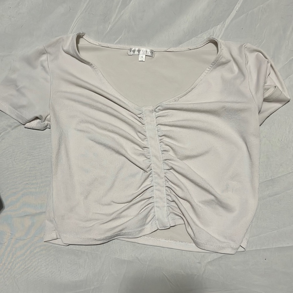 White mid drift shirt